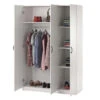 Ivory Oak 3-Door Storage Wardrobe -Chic Furniture Store 810561398 4