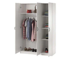 Ivory Oak 3-Door Storage Wardrobe -Chic Furniture Store 810561398 41