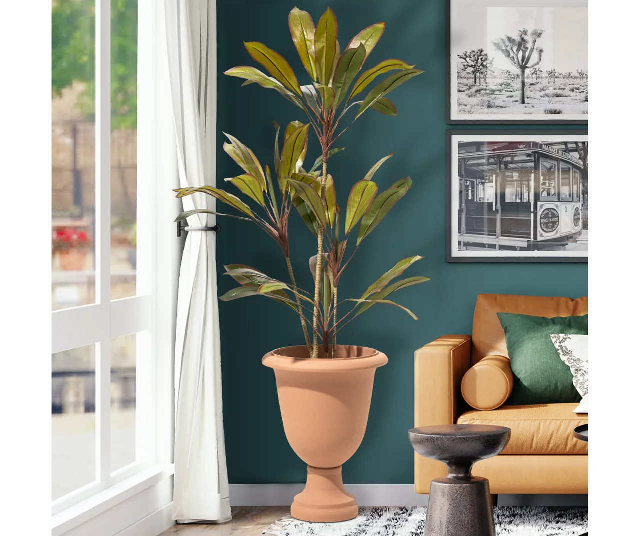 Glitzhome Plastic Urn Planters, 2-Pack 6 Glitzhome Plastic Urn Planters, 2-Pack - Image 4