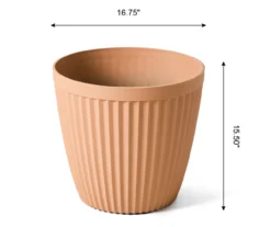 Glitzhome 15.5" Fluted Plastic Planters, 2-Pack -Chic Furniture Store 810565984 5
