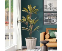 Glitzhome 15.5" Fluted Plastic Planters, 2-Pack -Chic Furniture Store 810565985 3