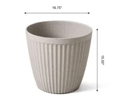 Glitzhome 15.5" Fluted Plastic Planters, 2-Pack -Chic Furniture Store 810565985 5