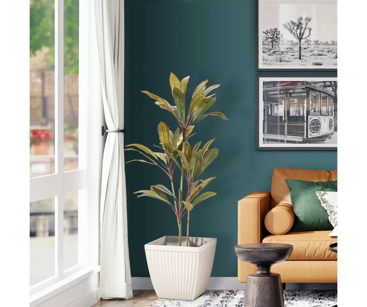 Glitzhome 16.25" Fluted Plastic Planters, 2-Pack 10 Glitzhome 16.25" Fluted Plastic Planters, 2-Pack - Image 8