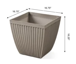 Glitzhome 16.25" Fluted Plastic Planters, 2-Pack 17 Glitzhome 16.25" Fluted Plastic Planters, 2-Pack -Chic Furniture Store 810565987 5