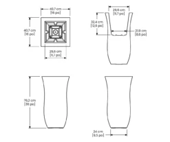 Mayne Inc. 16" Valencia Plastic Planter -Chic Furniture Store 810567854 9