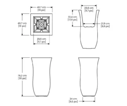 Mayne Inc. 16" Valencia Plastic Planter -Chic Furniture Store 810567855 8