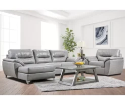 Clifton Ridge Stone Vegan Leather Swivel Chair -Chic Furniture Store 810569859 810569860 810569861