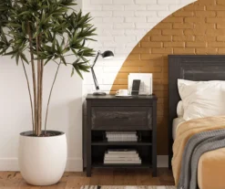 Silverton Black Oak Nightstand With USB Charging -Chic Furniture Store 810569984 6