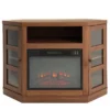 48" Brown Corner Electric Fireplace Console 1 48" Brown Corner Electric Fireplace Console -Chic Furniture Store 810570725