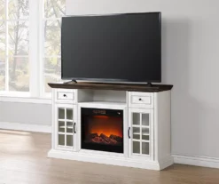 60" White 2-Tone Electric Fireplace Console -Chic Furniture Store 810570730 3