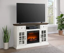 60" White 2-Tone Electric Fireplace Console -Chic Furniture Store 810570730 41
