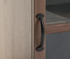 54" Walnut Glass Door Electric Fireplace Console -Chic Furniture Store 810571210 2