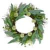 23" Green & White Olive Leaf Twig Wreath