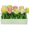 Northlight Pastel Springtime Flowers In White Box Planter -Chic Furniture Store 810574698
