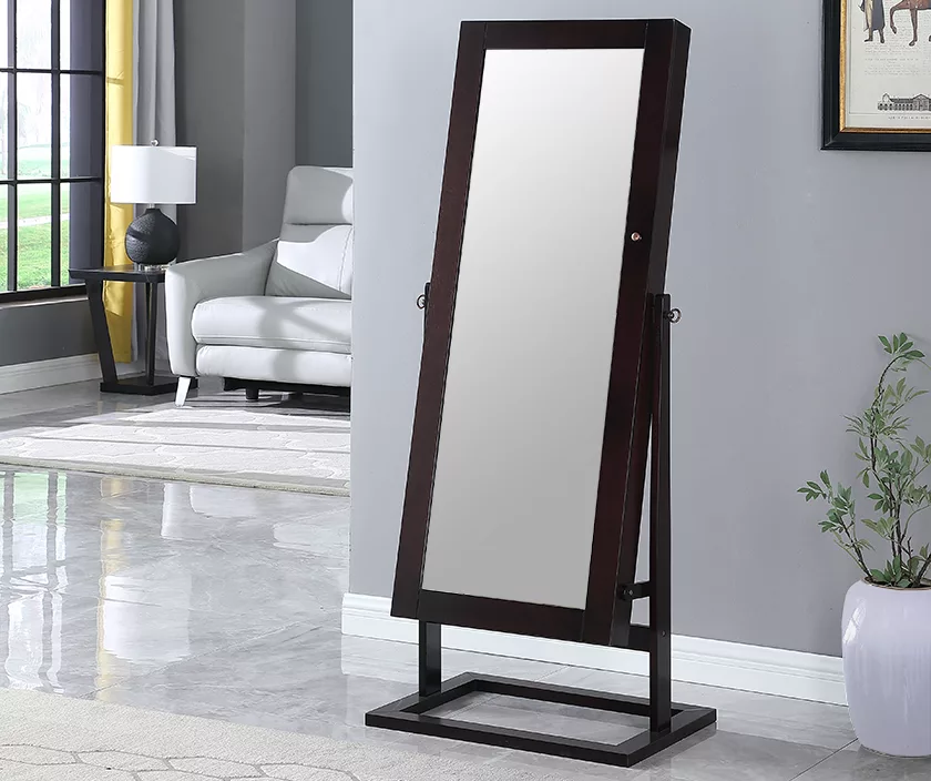 Espresso Cheval Mirror Armoire 3 Espresso Cheval Mirror Armoire