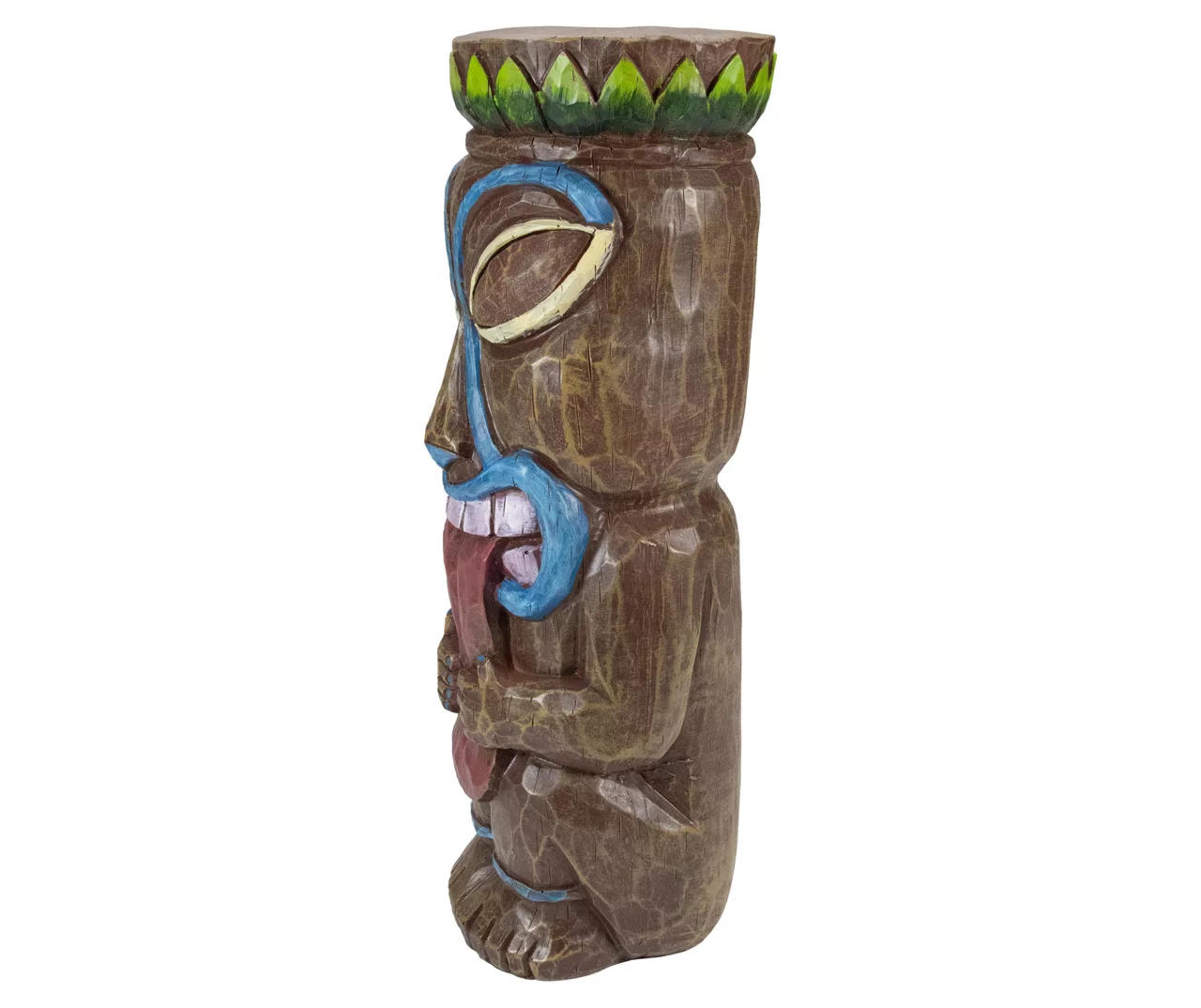 16" Tongue Out Tiki Solar Garden Statuary 5 16" Tongue Out Tiki Solar Garden Statuary - Image 3