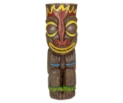16" Fire Tiki Solar Garden Statuary