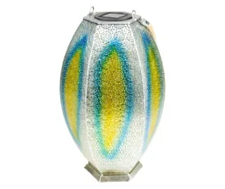 Northlight Silver Floral Cutout LED Hanging Solar Lantern -Chic Furniture Store 810576008 3