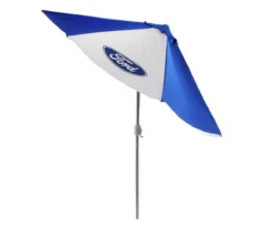 Northlight 9' Ford Blue & White Tilt Market Patio Umbrella -Chic Furniture Store 810576019 1