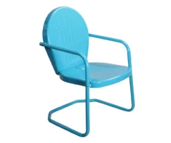 Northlight Turquoise Tulip Metal Armchair
