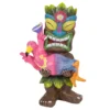 15" Tiki & Flamingo Solar Garden Statuary