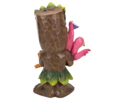 15" Tiki & Flamingo Solar Garden Statuary -Chic Furniture Store 810576046 4