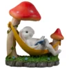 11.5" Rabbit In Hammock Garden Statuary -Chic Furniture Store 810576084