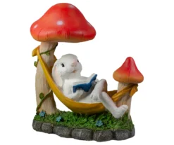 11.5" Rabbit In Hammock Garden Statuary 9 11.5" Rabbit In Hammock Garden Statuary -Chic Furniture Store 810576084 2