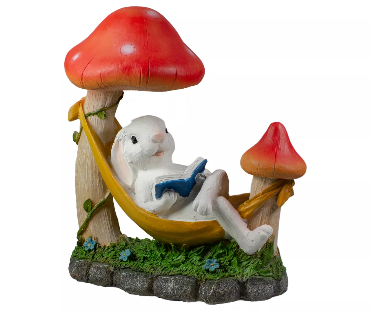 11.5" Rabbit In Hammock Garden Statuary 5 11.5" Rabbit In Hammock Garden Statuary - Image 3