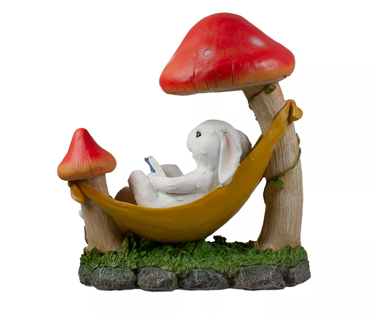 11.5" Rabbit In Hammock Garden Statuary 6 11.5" Rabbit In Hammock Garden Statuary - Image 4