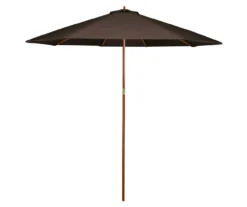 Northlight 9' Brown Market Wood Patio Umbrella