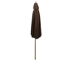 Northlight 9' Brown Market Wood Patio Umbrella -Chic Furniture Store 810576088 3