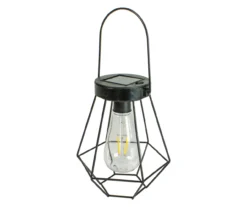 Northlight Black Geometric Hanging Solar Lantern -Chic Furniture Store 810576103 4