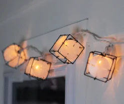 Sienna White & Black Lantern Mini Light Set, 10-Lights -Chic Furniture Store 810576135 2