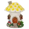 Northlight Yellow Floral House Solar Garden Statuary -Chic Furniture Store 810576145