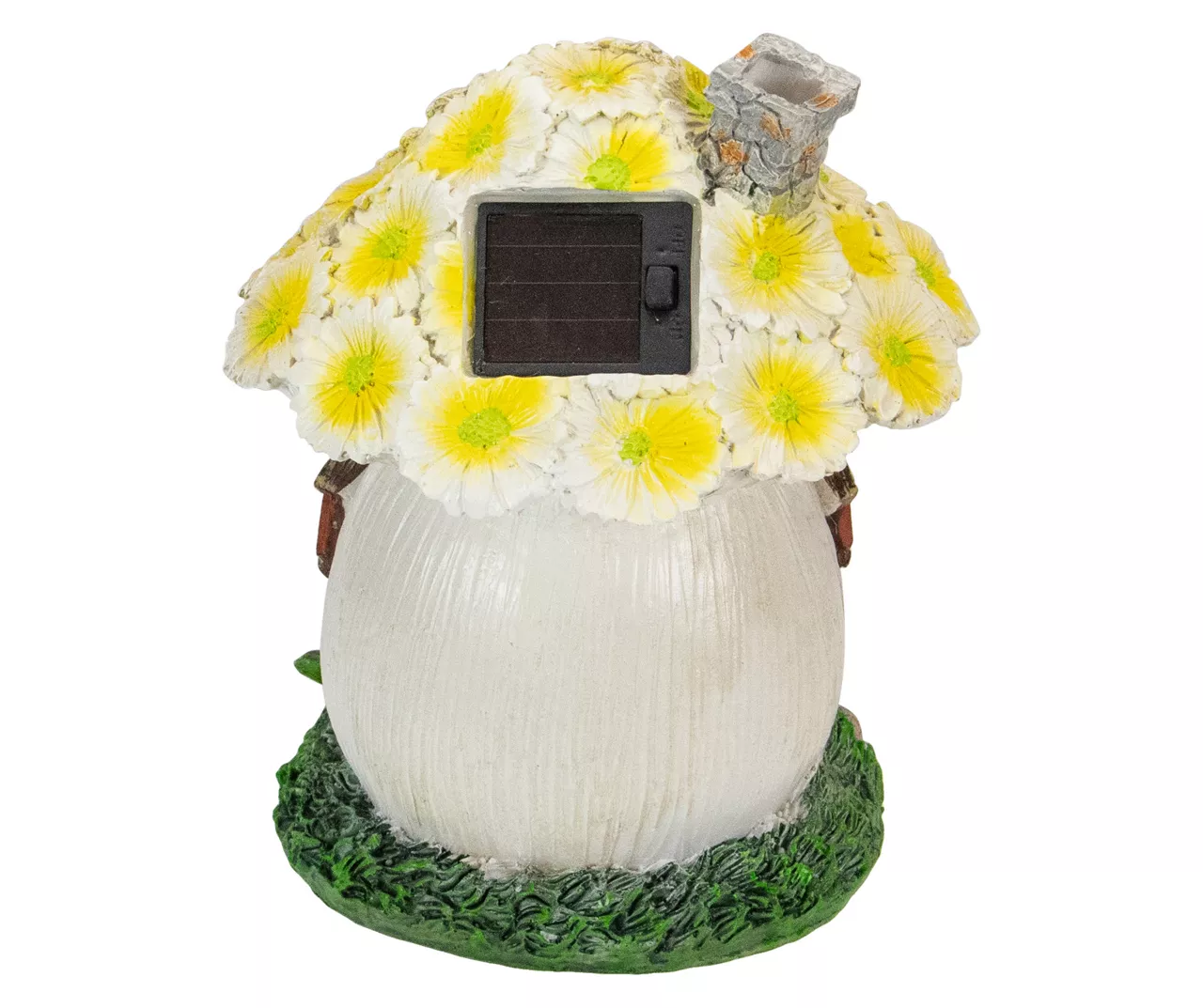 Northlight Yellow Floral House Solar Garden Statuary 7 Northlight Yellow Floral House Solar Garden Statuary - Image 5
