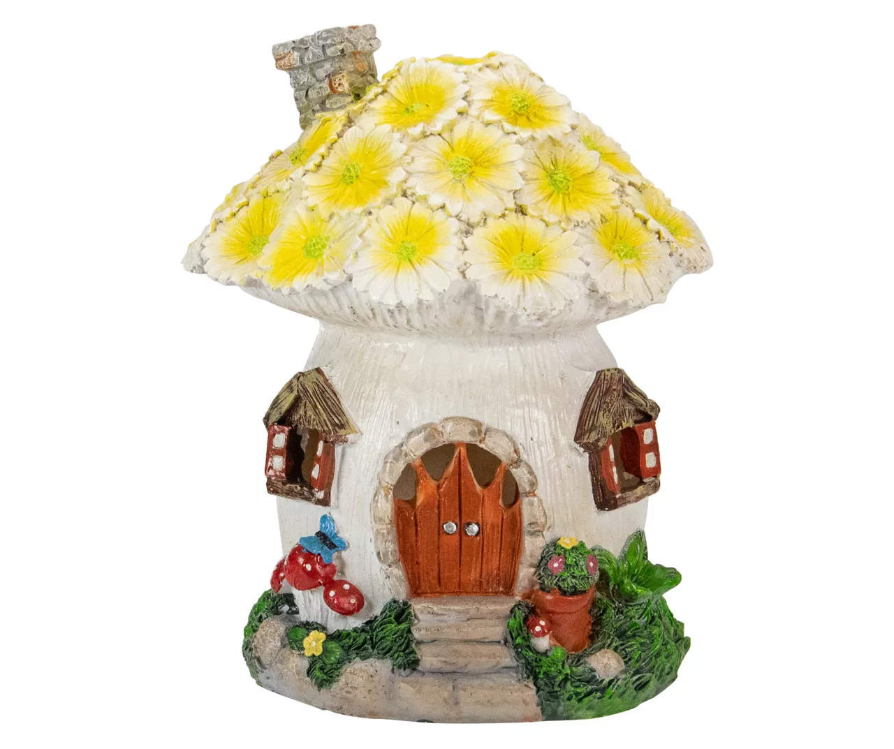 Northlight Yellow Floral House Solar Garden Statuary 3 Northlight Yellow Floral House Solar Garden Statuary