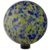 10" Yellow & Blue Speckle Glass Gazing Ball -Chic Furniture Store 810576172