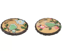 "Welcome" Bird & Flower Stepping Garden Stones, 2-Pack -Chic Furniture Store 810576183 2
