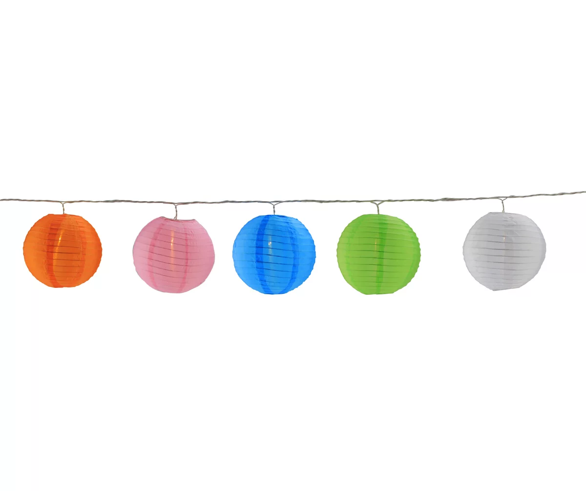 Northlight Multi-Color Paper Lantern Mini Light Set 3 Northlight Multi-Color Paper Lantern Mini Light Set