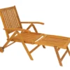 Northlight Light Brown Acacia Wood Patio Chaise Lounge -Chic Furniture Store 810576291