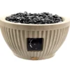 13" Yorktown Fluted Gas Stone Resin Tabletop Fire Bowl -Chic Furniture Store 810582920 A0 1