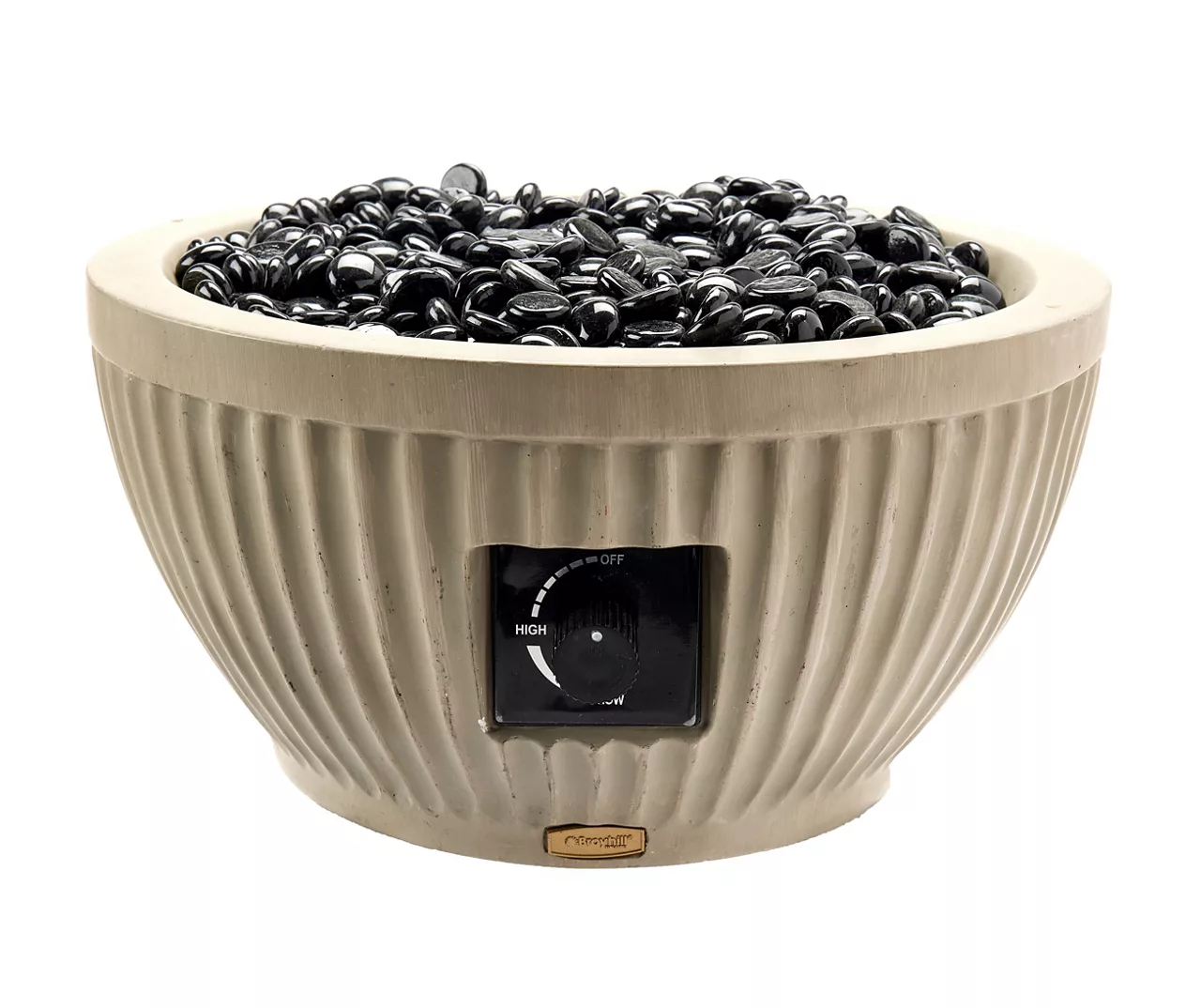 13" Yorktown Fluted Gas Stone Resin Tabletop Fire Bowl 3 13" Yorktown Fluted Gas Stone Resin Tabletop Fire Bowl