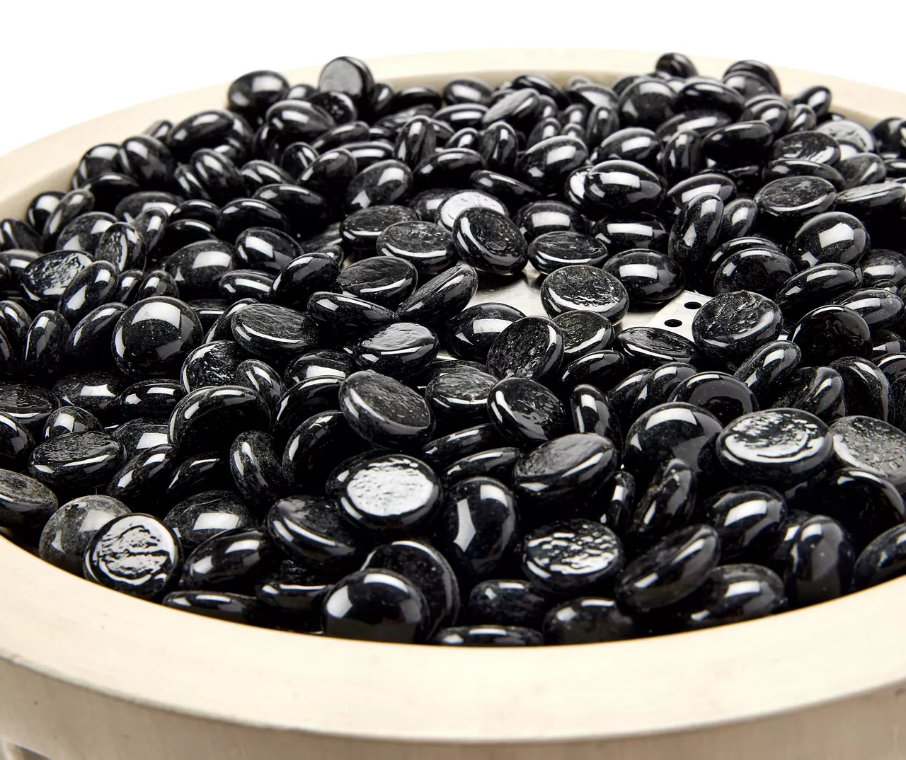 13" Yorktown Fluted Gas Stone Resin Tabletop Fire Bowl 4 13" Yorktown Fluted Gas Stone Resin Tabletop Fire Bowl - Image 2