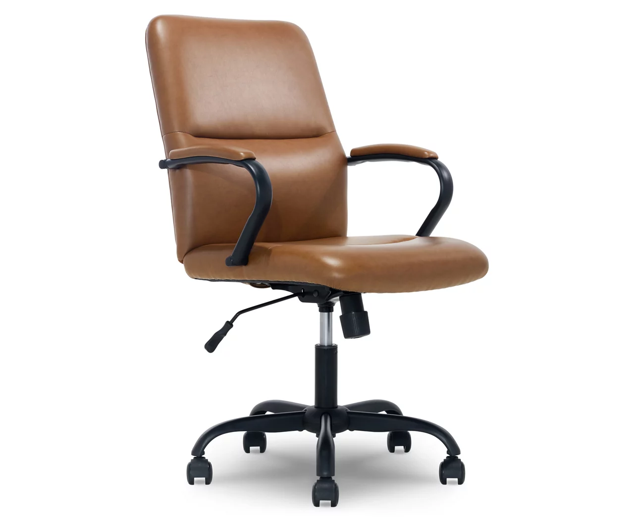 Camel Brown Vegan Leather Office Chair 4 Camel Brown Vegan Leather Office Chair - Image 2