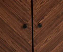 Walnut Chevron 2-Door Storage Cabinet 18 Walnut Chevron 2-Door Storage Cabinet -Chic Furniture Store 810584249 3