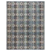 Karok Blue & Yellow Geometric Outdoor Area Rug, (6' X 9') -Chic Furniture Store 810586620 810586621 810586622 A0 1 1
