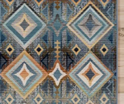 Broyhill Karok Blue & Yellow Geometric Outdoor Area Rug -Chic Furniture Store 810586620 810586621 810586622 A1 1