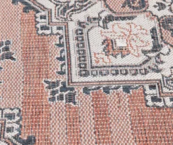 Braiden Orange & Navy Floral Medallion Outdoor Area Rug, (8' X 10') 13 Braiden Orange & Navy Floral Medallion Outdoor Area Rug, (8' X 10') -Chic Furniture Store 810587368 810587369 810587370 4