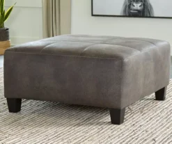 Signature Design By Ashley Navi Faux Leather Oversized Accent Ottoman -Chic Furniture Store 810587441 4 1